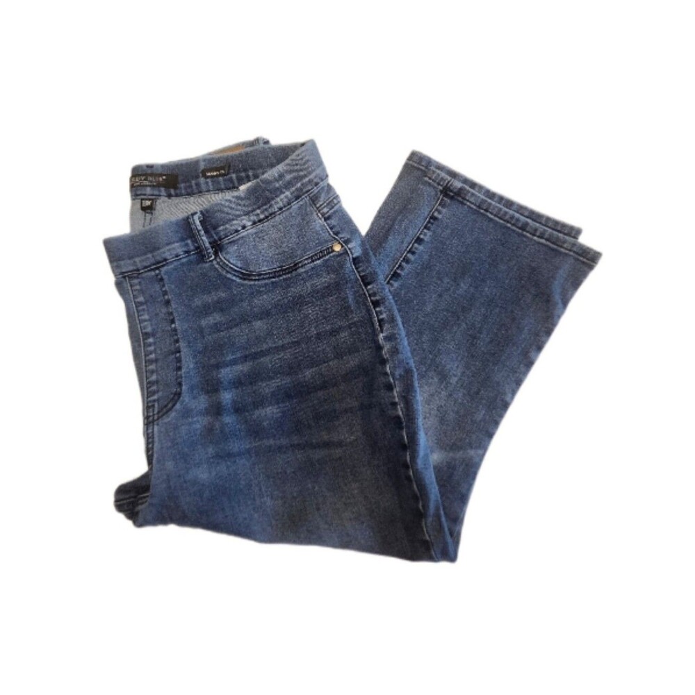 Judy Blue JB78111 MD High Rise Pull-On Waistband, Skinny Fit Capri Jeans, 18W